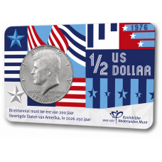 USA Kennedy Half Dollar 1976 D Coincard